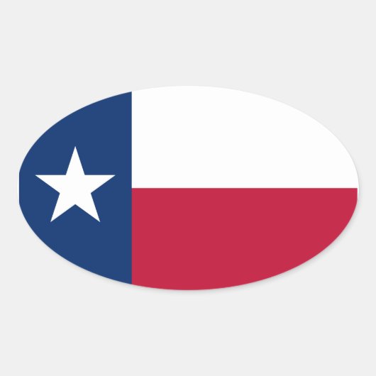 Texas Oval Flag Sticker (Voorkant)