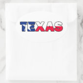 Texas Ovale Sticker (Tas)