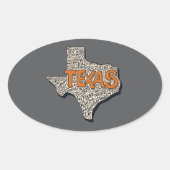 Texas Ovale Sticker (Voorkant)