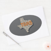 Texas Ovale Sticker (Envelop)