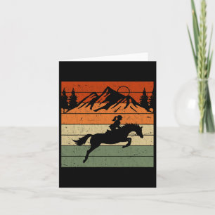 Texas Paardrijden Cowgirl Retro Rider Ranch Kaart