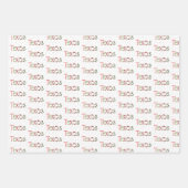 Texas Patterned Letters and Poinsettia Wreath Inpakpapier Vel (Voorkant)
