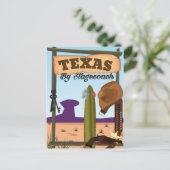 Texas Per Koets Briefkaart (Staand voorkant)