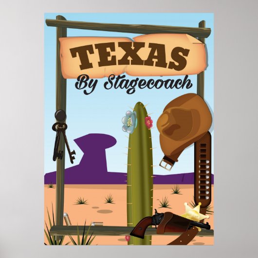 Texas per Postkoets Poster (Voorkant)
