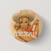 TEXAS PIN-UP GIRL PINBACK BUTTON (Voorkant)