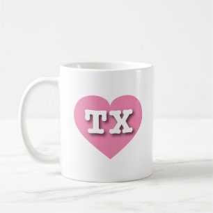 Texas Pink Heart - Ik hou van TX Koffiemok