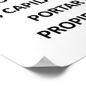 Texas Pistool Law - Basic White - Verzegelde carry Poster (Hoek)