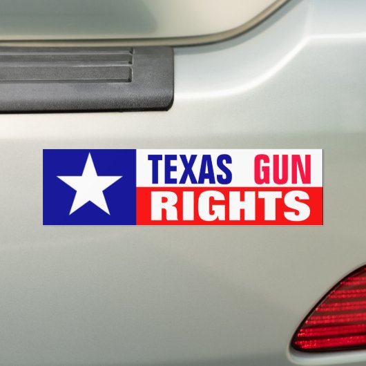 Texas Pistool Rights Bumpersticker (Op auto)