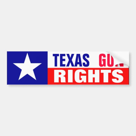 Texas Pistool Rights Bumpersticker (Voorkant)