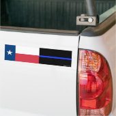 Texas & Police Thin Blue Line Flag Bumpersticker (Op Truck)