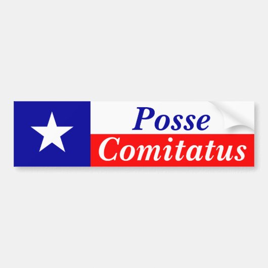 Texas Posse Comitatus Bumpersticker (Voorkant)