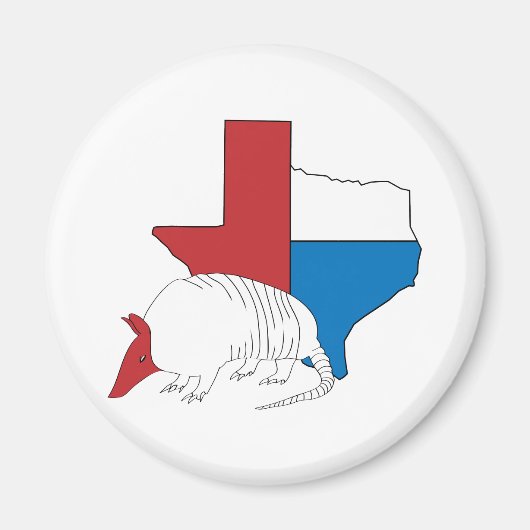 Texas Pride Armadillo Magneet (Voorkant)