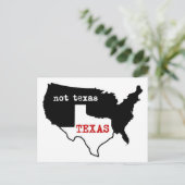 Texas Pride! Texas / Niet Texas Briefkaart (Staand voorkant)