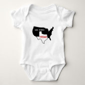 Texas Pride! Texas / Niet Texas Romper (Voorkant)