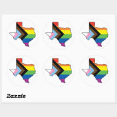 Texas Pride Voortgangsvlag Ronde Sticker (Vel)
