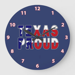Texas Proud Flag Grote Klok