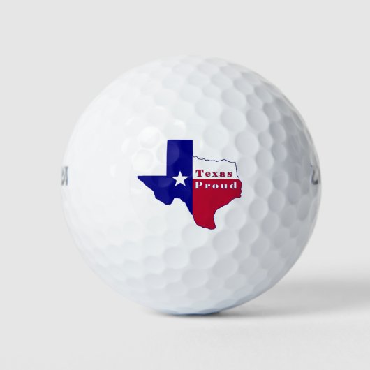 Texas Proud Flag Map Golfballen (Voorkant)