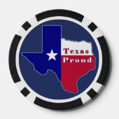 Texas Proud Flag Map Poker Chips (Achterkant)