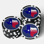 Texas Proud Flag Map Poker Chips (Opstapeling)