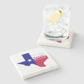 Texas Proud Flag Map Stenen Onderzetter (Zijkant)