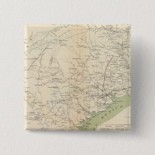 Texas, pt of NM Vierkante Button 5,1 Cm (Voorkant)