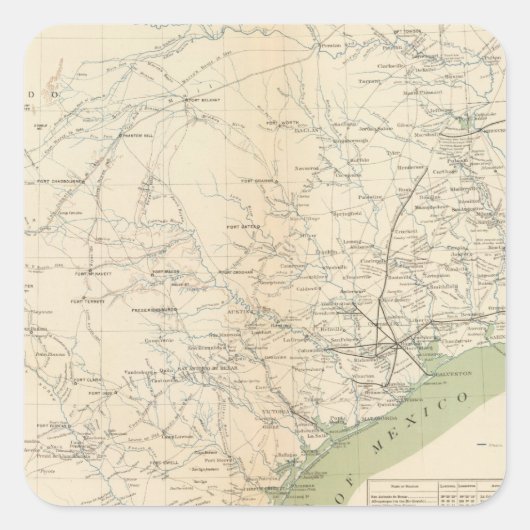 Texas, pt of NM Vierkante Sticker (Voorkant)