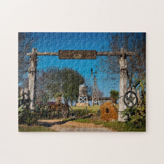 Texas Ranch Scene. Legpuzzel (Horizontaal)