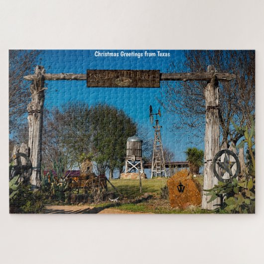 Texas Ranch Scene. Legpuzzel (Horizontaal)