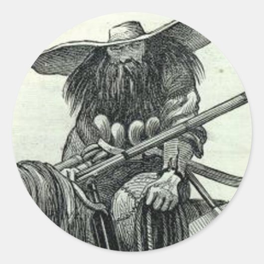 Texas Ranger-Sticker Ronde Sticker (Voorkant)