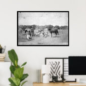 Texas Rangers in Camp Poster (Thuiskantoor)