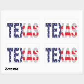 Texas Rechthoekige Sticker (Vel)