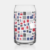 Texas Red & Blue Wonky Carrés & Rectangles (Recto)