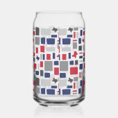 Texas Red & Blue Wonky Carrés & Rectangles (Droite)