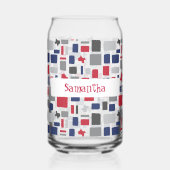 Texas Red & Blue Wonky Carrés & Rectangles (Gauche)