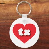 Texas red hart - Ik hou van tx Sleutelhanger (Voorkant)