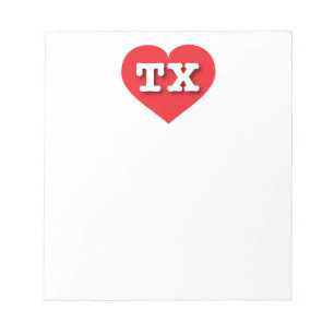 Texas Red Heart - Ik hou van TX Notitieblok