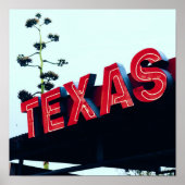 Texas Red Neon Lights Verenigde Staten Poster (Voorkant)
