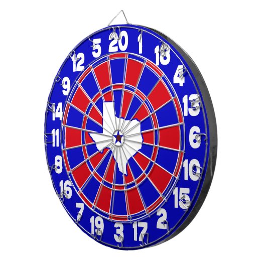 Texas Red White en Blue Dartbord (Voorkant Rechts)