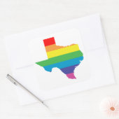 texas regenboog vierkante sticker (Envelop)