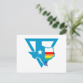 texas regenboogdriehoek briefkaart (Staand voorkant)