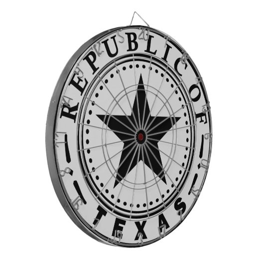 Texas (Republiek Texas Seal) Dartbord (Voorkant Links)