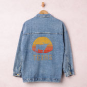 Texas Retro Longhorn Cattle  Texan Lone Sta Denim Jacket (Hangar)