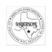 Texas Return Adres Stempel Zelfinkt ModernStempel (Design)