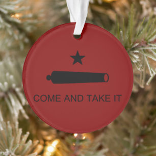 Texas Revolution Flag, Texans Militia 1835 Ornament