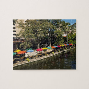 Texas, Riverwalk, dineren aan de rand van de rivie Legpuzzel