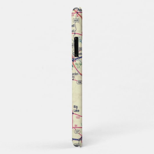 Texas Road Map Case-Mate iPhone Case (Achterkant/rechts)