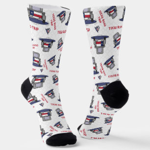 Texas Road Trip State Flag Truck Socks Sokken