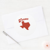 TEXAS Rode Staat Ronde Sticker (Envelop)