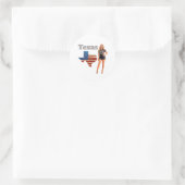 Texas Ronde Sticker (Tas)