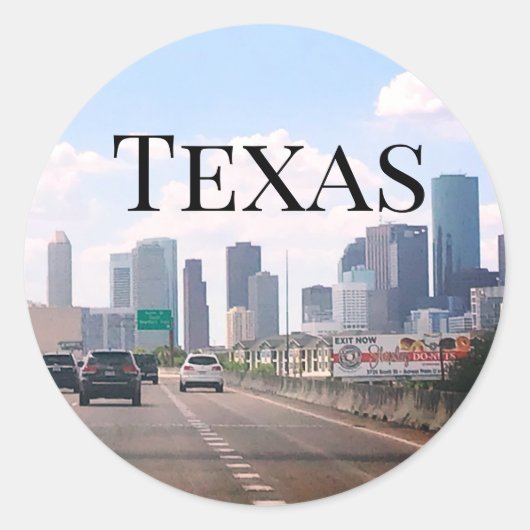 Texas Ronde Sticker (Voorkant)